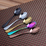 Maxbell Stainless Steel Cutlery Dinner Table Soup Tea Spoon Tableware Black + Rose Gold