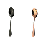 Maxbell Stainless Steel Cutlery Dinner Table Soup Tea Spoon Tableware Black + Rose Gold