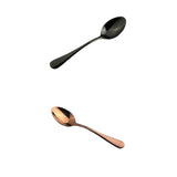 Maxbell Stainless Steel Cutlery Dinner Table Soup Tea Spoon Tableware Black + Rose Gold