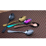 Maxbell Stainless Steel Cutlery Dinner Table Soup Tea Spoon Tableware Black + Rose Gold