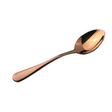 Maxbell Stainless Steel Cutlery Dinner Table Soup Tea Spoon Tableware Black + Rose Gold