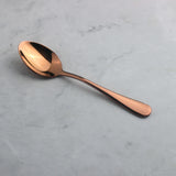 Maxbell Stainless Steel Cutlery Dinner Table Soup Tea Spoon Tableware Black + Rose Gold