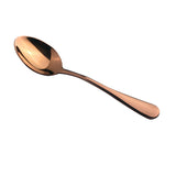 Maxbell Stainless Steel Cutlery Dinner Table Soup Tea Spoon Tableware Black + Rose Gold