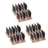 Maxbell 30Pcs Mini Wooden Message Board Chalkboard Memo Letter Sign Display Board for Store Home Kitchen Garden