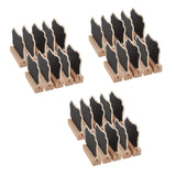 Maxbell 30Pcs Mini Wooden Message Board Chalkboard Memo Letter Sign Display Board for Store Home Kitchen Garden