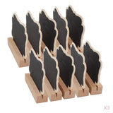 Maxbell 30Pcs Mini Wooden Message Board Chalkboard Memo Letter Sign Display Board for Store Home Kitchen Garden