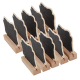 Maxbell 30Pcs Mini Wooden Message Board Chalkboard Memo Letter Sign Display Board for Store Home Kitchen Garden