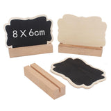 Maxbell 30Pcs Mini Wooden Message Board Chalkboard Memo Letter Sign Display Board for Store Home Kitchen Garden