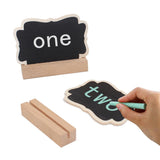 Maxbell 30Pcs Mini Wooden Message Board Chalkboard Memo Letter Sign Display Board for Store Home Kitchen Garden