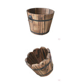 Maxbell 4x Wooden Bucket Pot Flower Planter Barrel Patio Garden Outdoor Home Decor