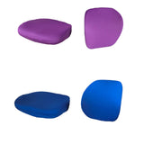 Maxbell 2 Sets Modern Office Computer Chair Cover Polyester Elastic Purple and Blue