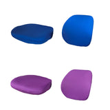 Maxbell 2 Sets Modern Office Computer Chair Cover Polyester Elastic Purple and Blue