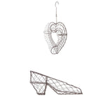 Maxbell Retro Iron Shoe&Heart Shape Succulent Pot Metal Hanging Planter Plant Holder