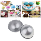 Maxbell 5 Sets Mixed Half Round Aluminum Bath Bomb Mold Mould Soap Cake Making Mould