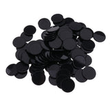 Maxbell 200x Plastic Casino Poker Chip Bingo Markers Token Board Game Toy Gray Black