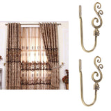 Maxbell 4Pieces U Shape Metal Vine Curtain Hook Window Drapery Tieback Hanger