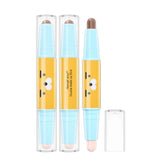 Maxbell 3 Pieces 2 in 1 Highlighter Pencil Bronzer Stick Concealer Shadow Comestic