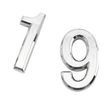 Maxbell 2Pcs Silver Plastic Self-Adhesive House Hotel Door Number 9 and Number 1