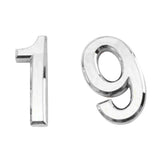 Maxbell 2Pcs Silver Plastic Self-Adhesive House Hotel Door Number 9 and Number 1