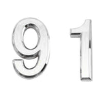 Maxbell 2Pcs Silver Plastic Self-Adhesive House Hotel Door Number 9 and Number 1