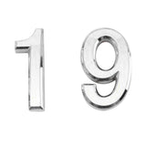 Maxbell 2Pcs Silver Plastic Self-Adhesive House Hotel Door Number 9 and Number 1