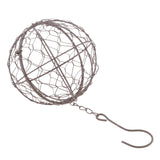 Maxbell 13cm&28cm Retro Iron Ball Shape Succulent Pot Metal Hanging Plant Holder