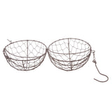 Maxbell 13cm&28cm Retro Iron Ball Shape Succulent Pot Metal Hanging Plant Holder
