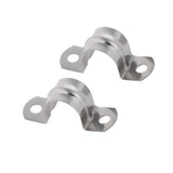 Maxbell 4Pcs Pipe Tube Conduit Stainless Steel Hanger U Strap Clamps Clip 2 Sizes