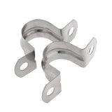 Maxbell 4Pcs Pipe Tube Conduit Stainless Steel Hanger U Strap Clamps Clip 2 Sizes