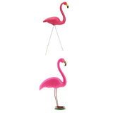 Maxbell 2Pieces Lifelike Pink Flamingo Yard Garden Lawn Art Ornaments Decor Set