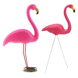 Maxbell 2Pieces Lifelike Pink Flamingo Yard Garden Lawn Art Ornaments Decor Set