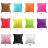 Maxbell 2Pcs Solid Soft Velvet Pillow Cover Sofa Car Decor Cushion Case 45x45cm