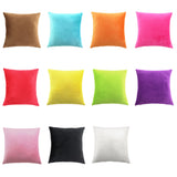 Maxbell 2Pcs Solid Soft Velvet Pillow Cover Sofa Car Decor Cushion Case 45x45cm