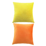 Maxbell 2Pcs Solid Soft Velvet Pillow Cover Sofa Car Decor Cushion Case 45x45cm