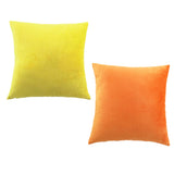 Maxbell 2Pcs Solid Soft Velvet Pillow Cover Sofa Car Decor Cushion Case 45x45cm