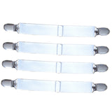 Maxbell 8 Pieces Bed Sheet Grippers Suspenders Fastener Clips Straps 3-Head & 2-Head