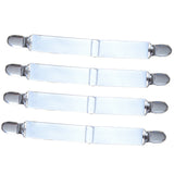 Maxbell 8 Pieces Bed Sheet Grippers Suspenders Fastener Clips Straps 3-Head & 2-Head