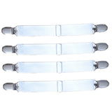 Maxbell 8 Pieces Bed Sheet Grippers Suspenders Fastener Clips Straps 3-Head & 2-Head