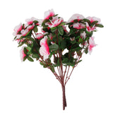 Maxbell 4pcs Bunches Fake Azalea Artificial Silk Flowers Bouquet Wedding Home Decor