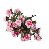 Maxbell 4pcs Bunches Fake Azalea Artificial Silk Flowers Bouquet Wedding Home Decor