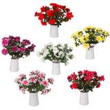 Maxbell 4pcs Bunches Fake Azalea Artificial Silk Flowers Bouquet Wedding Home Decor