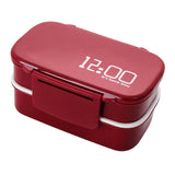 Maxbell 2 pcs Double Layer Plastic Separate Lunch Box Microwave Bento Container