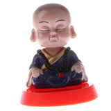 Maxbell Solar Powered Bobbling Toy Shaking Head Monk Home/Car Ornament 3 Pieces Set