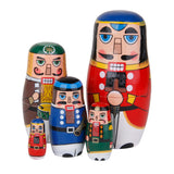 Maxbell 10pcs New Hot Wooden Russian Nesting Doll Elephant & Walnut Soldier Painted