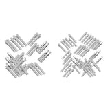 Maxbell 100pieces Flat Hair Clips Prong Alligator Teeth Clips Bows DIY Hair Accessories Duckbills Barrette Bow DIY