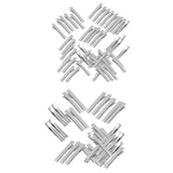 Maxbell 100pieces Flat Hair Clips Prong Alligator Teeth Clips Bows DIY Hair Accessories Duckbills Barrette Bow DIY