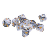 Maxbell 20x D10 10 Sided Dice Polyhedral TRPG Dice for MTG DND Party Roleplay Games