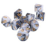 Maxbell 20x D10 10 Sided Dice Polyhedral TRPG Dice for MTG DND Party Roleplay Games