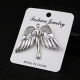 Maxbell 2 Pcs Fashion Eagle Wings Brooch Pins Charming Crystal Brooch Pin For Men Women