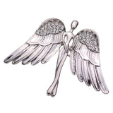 Maxbell 2 Pcs Fashion Eagle Wings Brooch Pins Charming Crystal Brooch Pin For Men Women